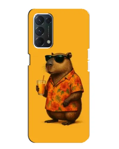 Чохол для OPPO A74 з картинкою «Капібара на відпочинку»