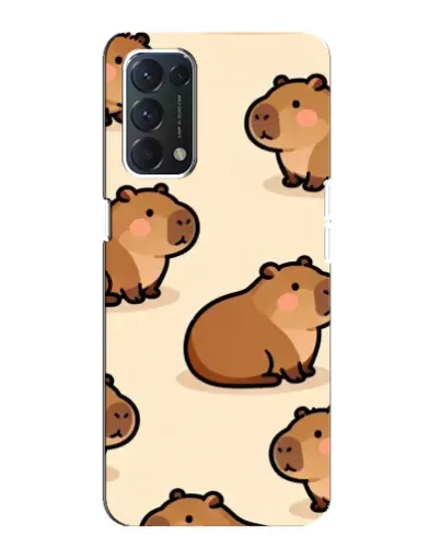 Чохол для OPPO A74 з картинкою «Паттерн милих капібар»