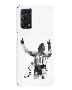 Чохол для OPPO A74 з картинкою «Чорно-білий силует Мессі» Чохол для OPPO A74 з картинкою «Чорно-білий силует Мессі»