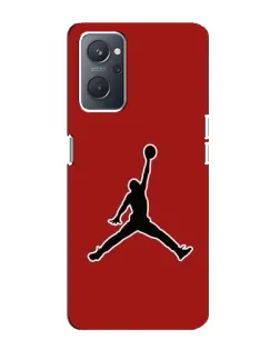 Чехол для OPPO A76 с картинкой «Jordan Red Back»