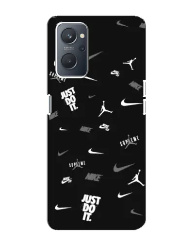 Чехол для OPPO A76 с картинкой «Nike Black Pattern» Чехол для OPPO A76 с картинкой «Nike Black Pattern»