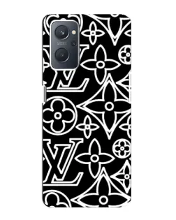 Чохол для OPPO A76 з картинкою «Чорно-білий візерунок LV»