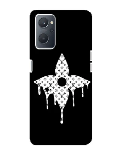 Чехол для OPPO A76 с картинкой «Цветочная монограмма»