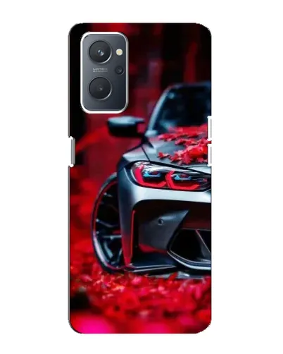 Чохол для OPPO A76 з картинкою «Спортивна BMW та квіти»