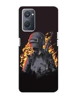 Чохол для OPPO A76 з картинкою «PUBG — вогняний силует»