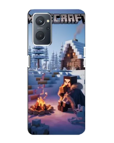 Чохол для OPPO A76 з картинкою «Зимовий Minecraft»