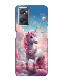 Чехол для OPPO A76 с картинкой «Единорог среди облаков»