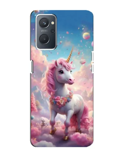 Чехол для OPPO A76 с картинкой «Единорог среди облаков»