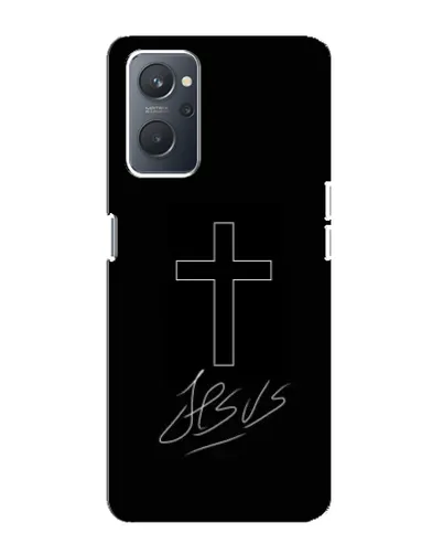 Чехол для OPPO A76 с картинкой «Графический крест Jesus» Чехол для OPPO A76 с картинкой «Графический крест Jesus»
