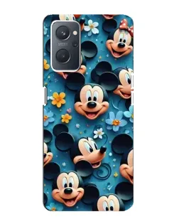 Чехол для OPPO A76 с картинкой «Паттерн Микки и Минни»