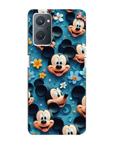 Чехол для OPPO A76 с картинкой «Паттерн Микки и Минни»