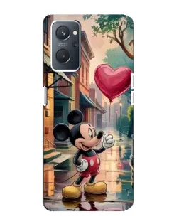Чехол для OPPO A76 с картинкой «Микки и шарик-сердце»
