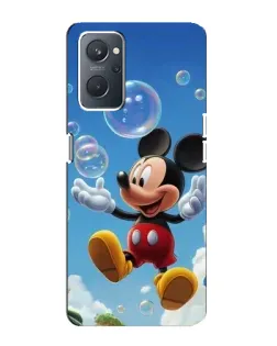 Чехол для OPPO A76 с картинкой «Mickey и мыльные пузыри»