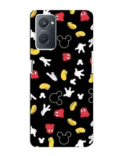 Чехол для OPPO A76 с картинкой «Графический принт лапок»