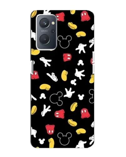 Чехол для OPPO A76 с картинкой «Графический принт лапок»