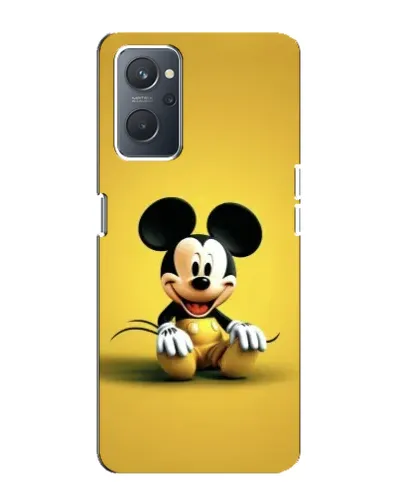 Чехол для OPPO A76 с картинкой «Микки на желтом»