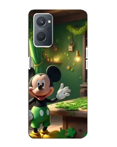 Чехол для OPPO A76 с картинкой «Микки в мастерской»