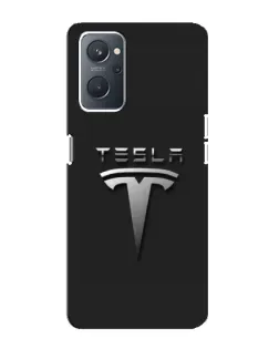 Чохол для OPPO A76 з картинкою «Сталевий логотип Tesla»
