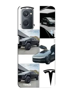 Чохол для OPPO A76 з картинкою «Колаж Cybertruck Tesla»