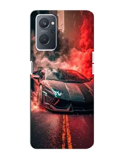 Чохол для OPPO A76 з картинкою «Lamborghini червоний дим»