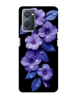 Чохол для OPPO A76 з картинкою «Фіолетові квіти з росою»