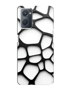 Чохол для OPPO A76 з картинкою «Біла об'ємна сітка»