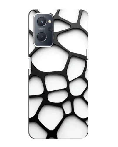 Чохол для OPPO A76 з картинкою «Біла об'ємна сітка»