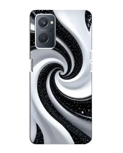 Чохол для OPPO A76 з картинкою «Чорно-біла спіраль»