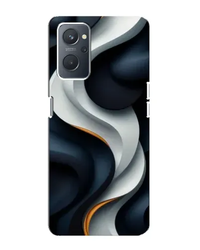 Чохол для OPPO A76 з картинкою «Об'ємні чорно-білі стрічки»