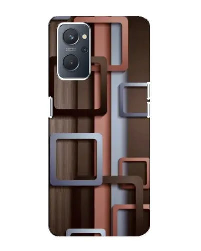 Чохол для OPPO A76 з картинкою «Коричневі об'ємні квадрати»