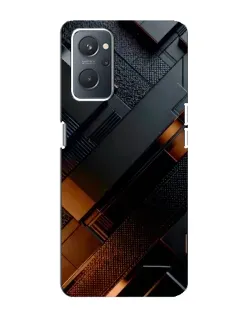 Чохол для OPPO A76 з картинкою «Чорні геометричні блоки»