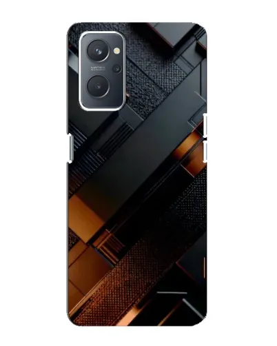 Чохол для OPPO A76 з картинкою «Чорні геометричні блоки»