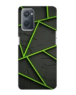 Чохол для OPPO A76 з картинкою «Зелені геометричні лінії»