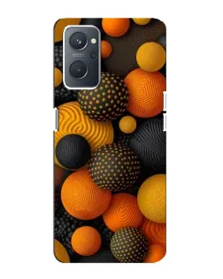 Чохол для OPPO A76 з картинкою «Об'ємні помаранчеві сфери»
