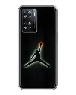 Чохол для OPPO A77 з картинкою «Jordan Gradient Logo»