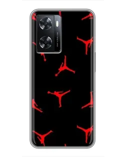 Чохол для OPPO A77 з картинкою «Jordan Red Pattern»