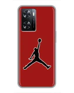 Чехол для OPPO A77 с картинкой «Jordan Red Back»