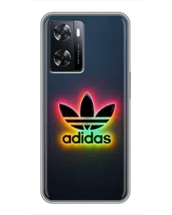 Чохол для OPPO A77 з картинкою «Неоновий Adidas»