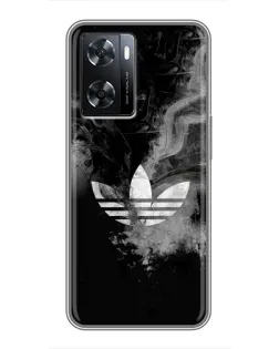 Чохол для OPPO A77 з картинкою «Абстрактний дим Adidas»