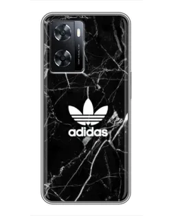 Чохол для OPPO A77 з картинкою «Білий мармур Adidas»