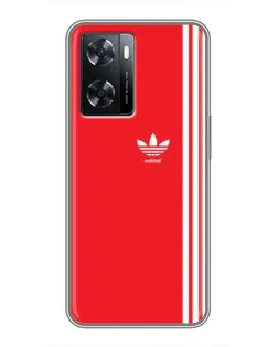 Чохол для OPPO A77 з картинкою «Червоний мінімалізм Adidas»