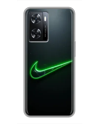 Чохол для OPPO A77 з картинкою «Неоновий контур Nike»