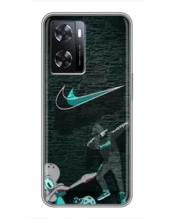 Чохол для OPPO A77 з картинкою «Спортивний арт Nike»