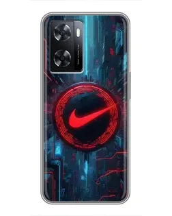 Чохол для OPPO A77 з картинкою «Техногенний стиль Nike»