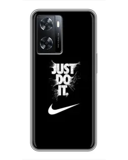 Чохол для OPPO A77 з картинкою «Текстовий принт Nike»