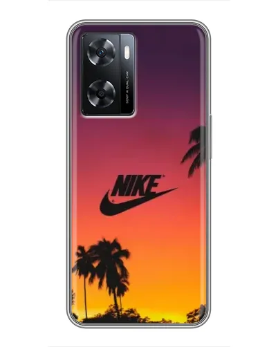 Чохол для OPPO A77 з картинкою «Nike на заході сонця»