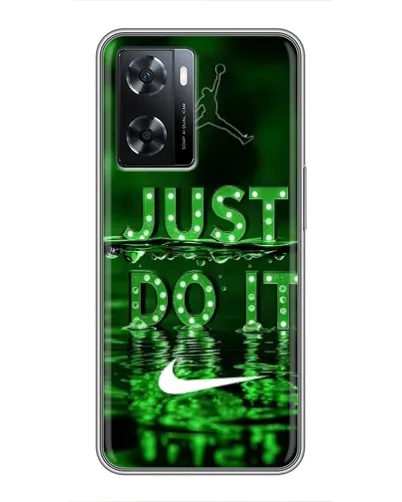 Чохол для OPPO A77 з картинкою «Зелений неоновий Nike»