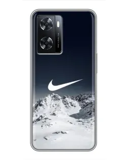 Чохол для OPPO A77 з картинкою «Nike — зимові гори»