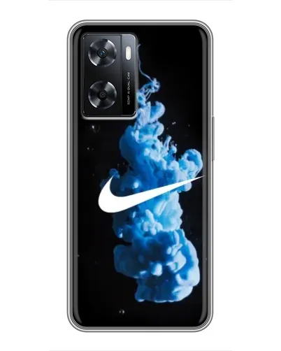 Чохол для OPPO A77 з картинкою «Nike та синій дим»