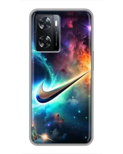 Чохол для OPPO A77 з картинкою «Космічний Nike Swoosh»